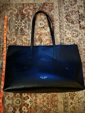 kate spade Black Leather Shoulder Tote